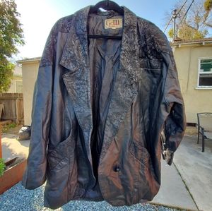 VINTAGE G-3 Leather Fashions Women's Jacket. Large. GVPWC. 80s 90s